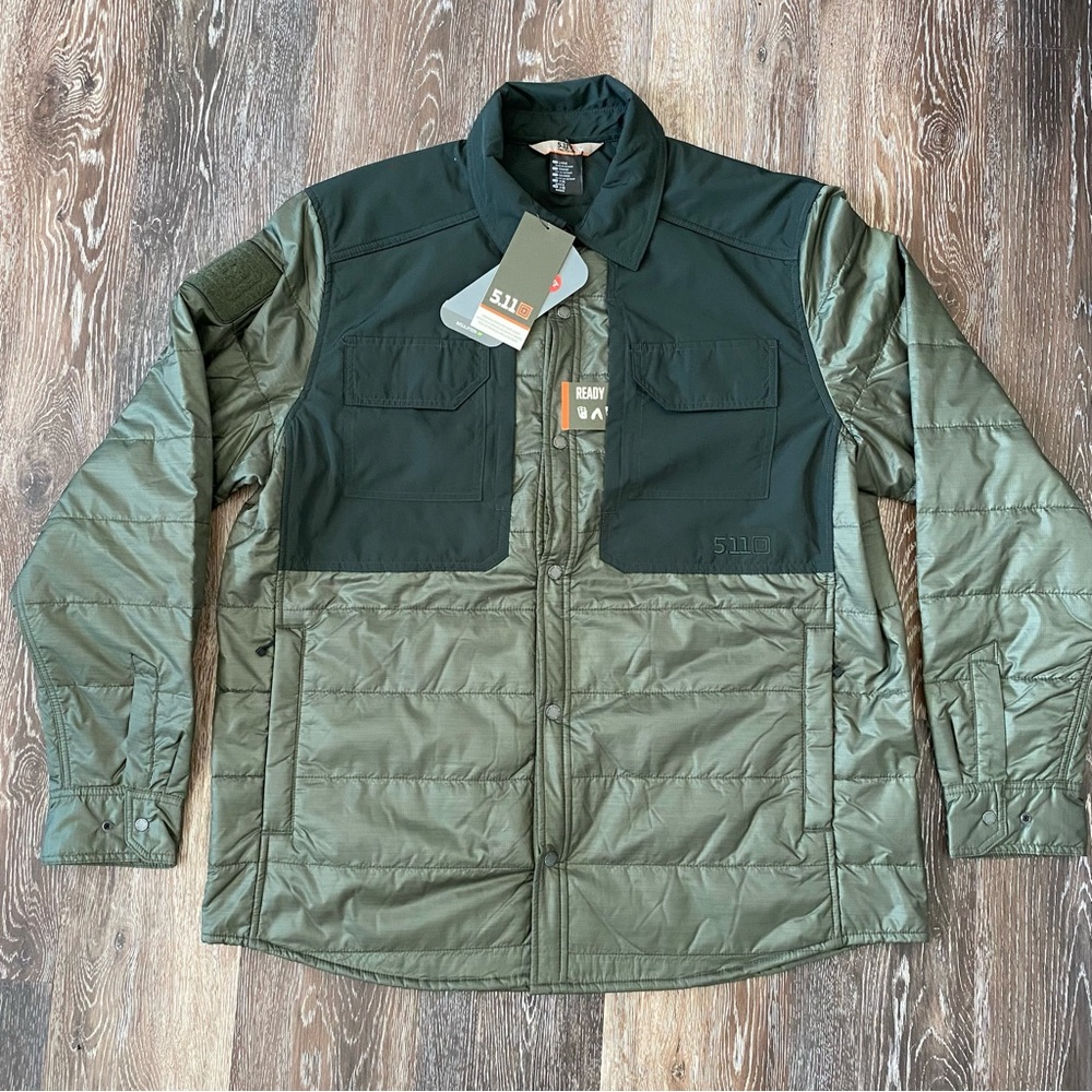 5.11 Tactical Penninsula Insulator Shirt Jacket (STY:72123), men’s Large Moss